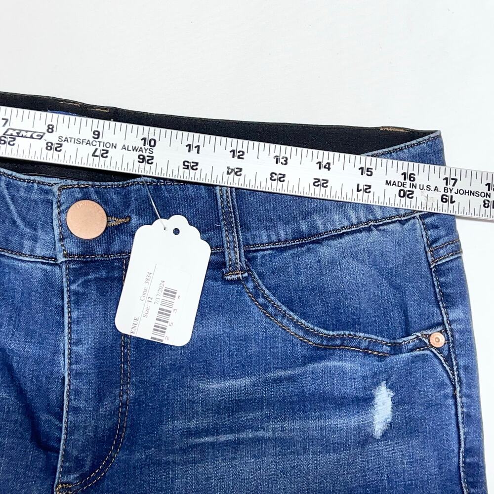 Democracy Ab Solution Jeans Women 12 Blue Dark Wash High Rise Flare Leg New - Picture 5 of 9